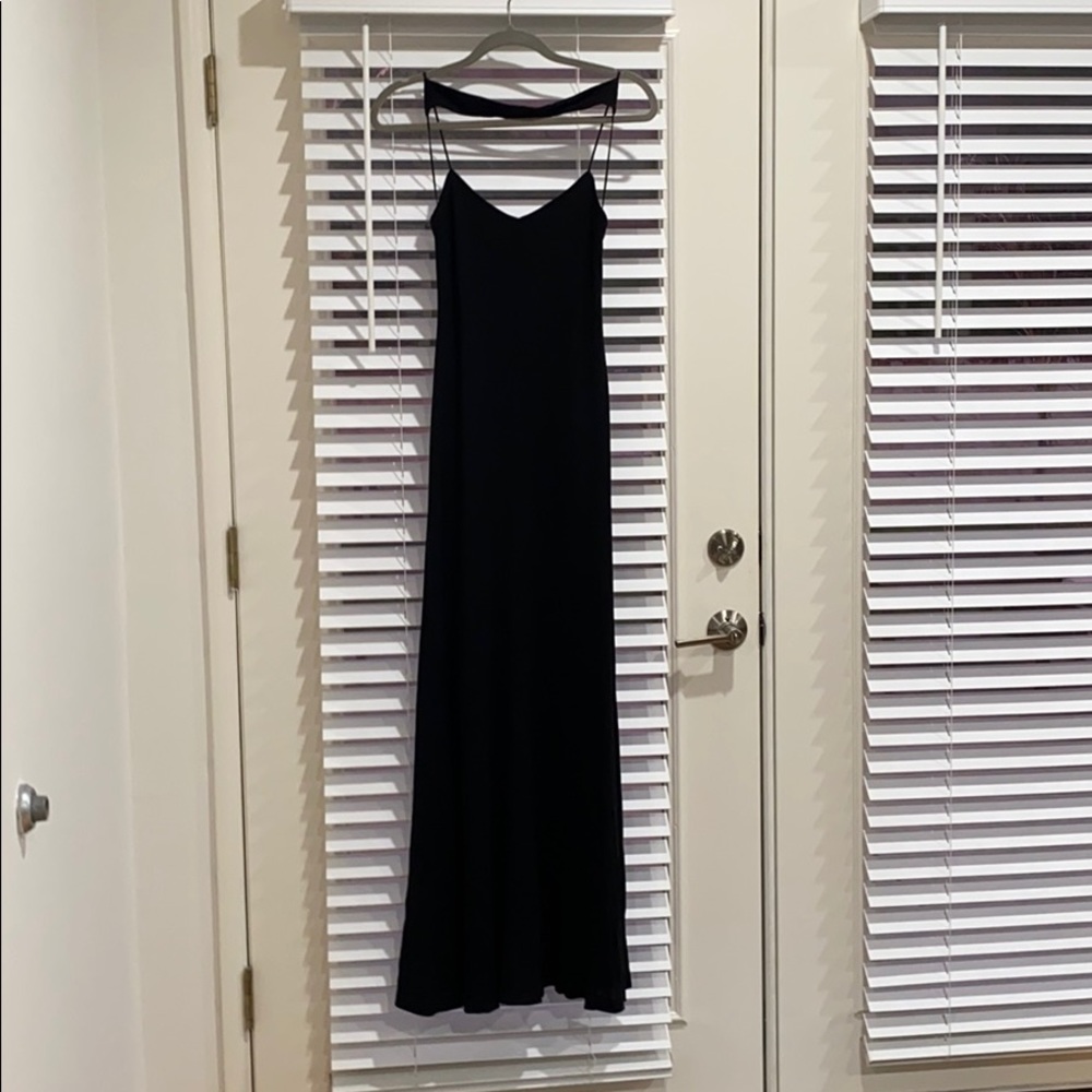 Maria Bianca Nero Backless Black Evening Gown